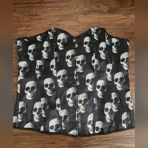 Black Skull Print Corset